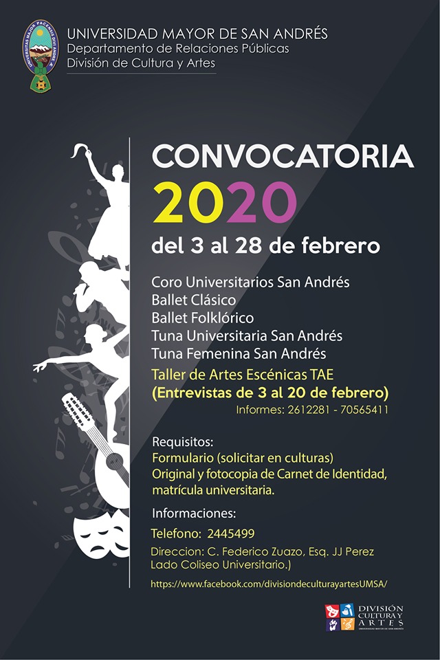 CONVOCATORIAS DE ARTE Y CULTURA